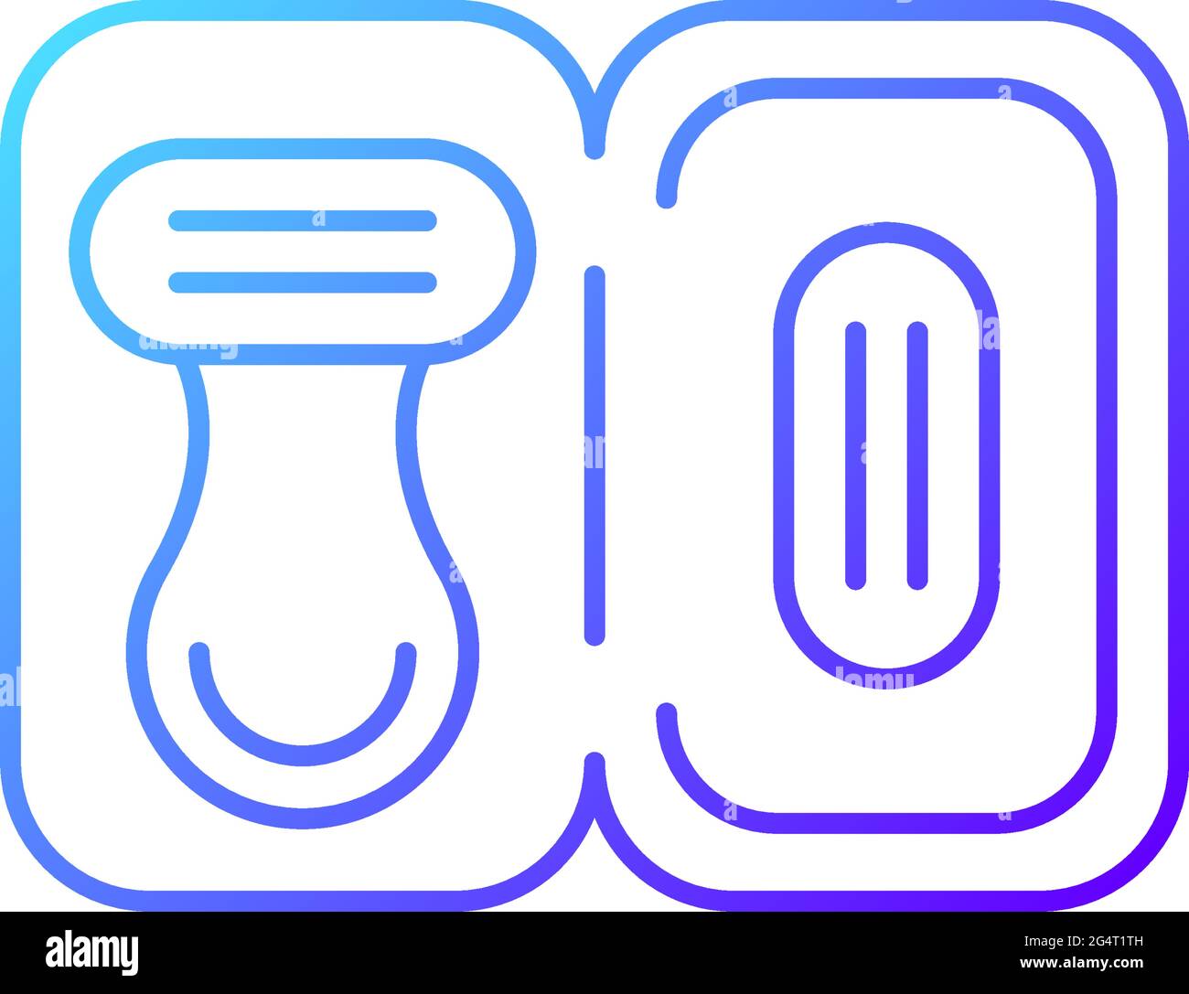 Travel size razor gradient linear vector icon Stock Vector