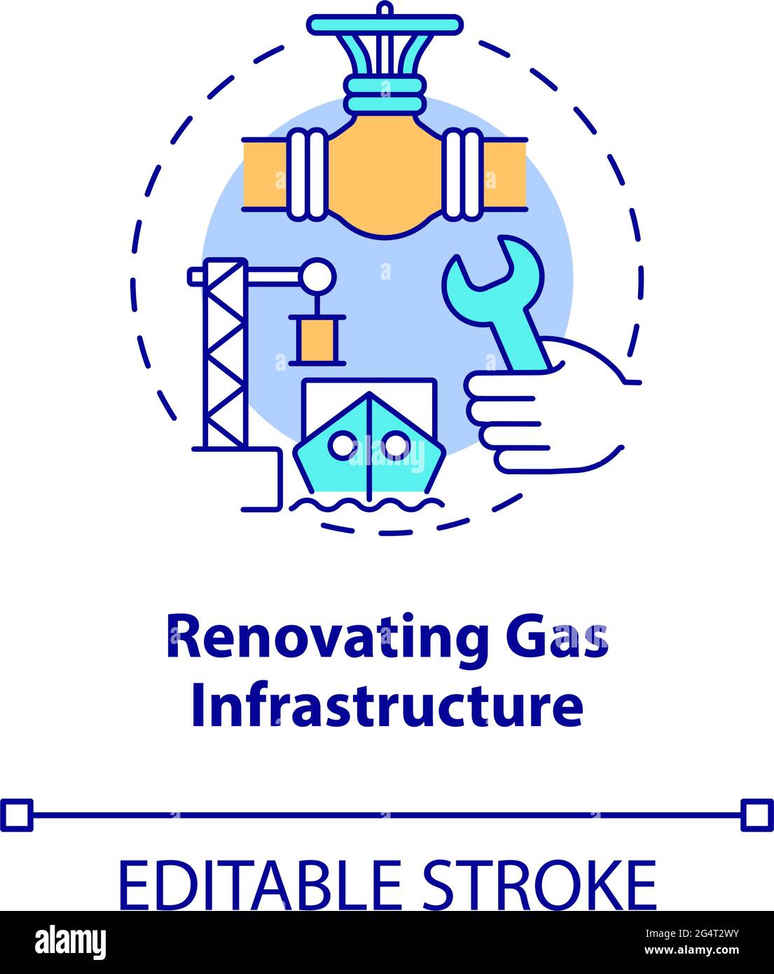 Renovating gas infrastructure concept icon Stock Vector Image & Art - Alamy