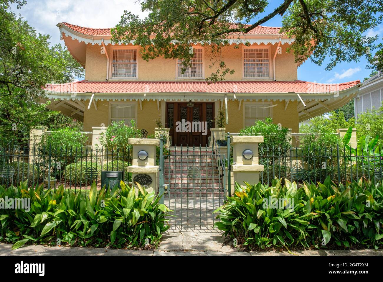 NEW ORLEANS, LA, USA JUNE 19, 2021 The Pagoda House on Napoleon
