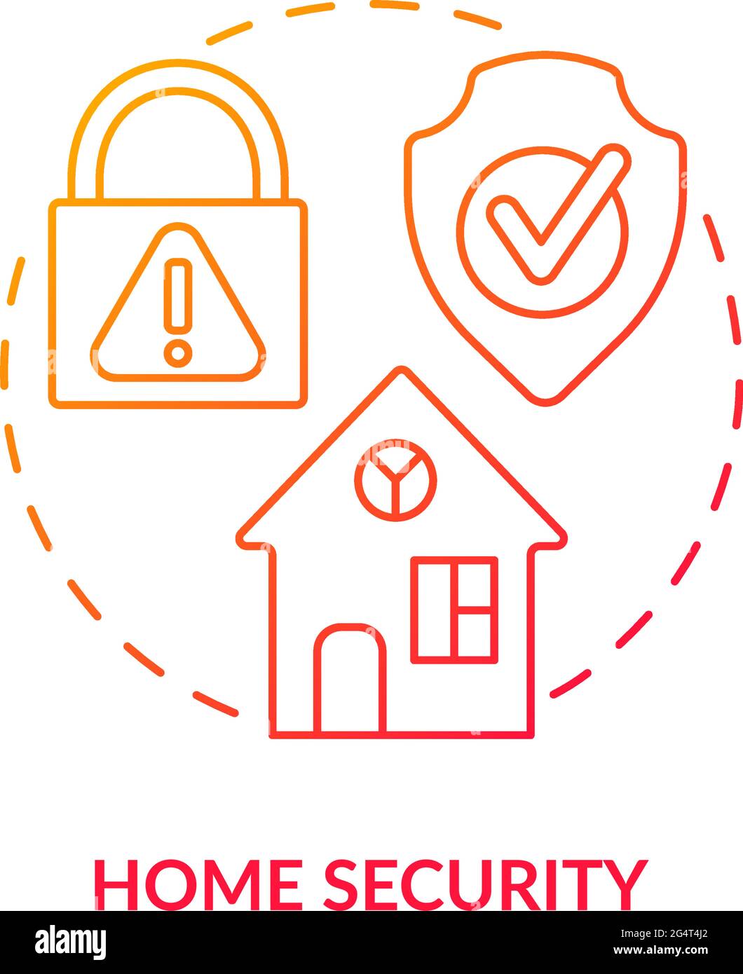 Home security concept icon Stock Vector Image & Art - Alamy