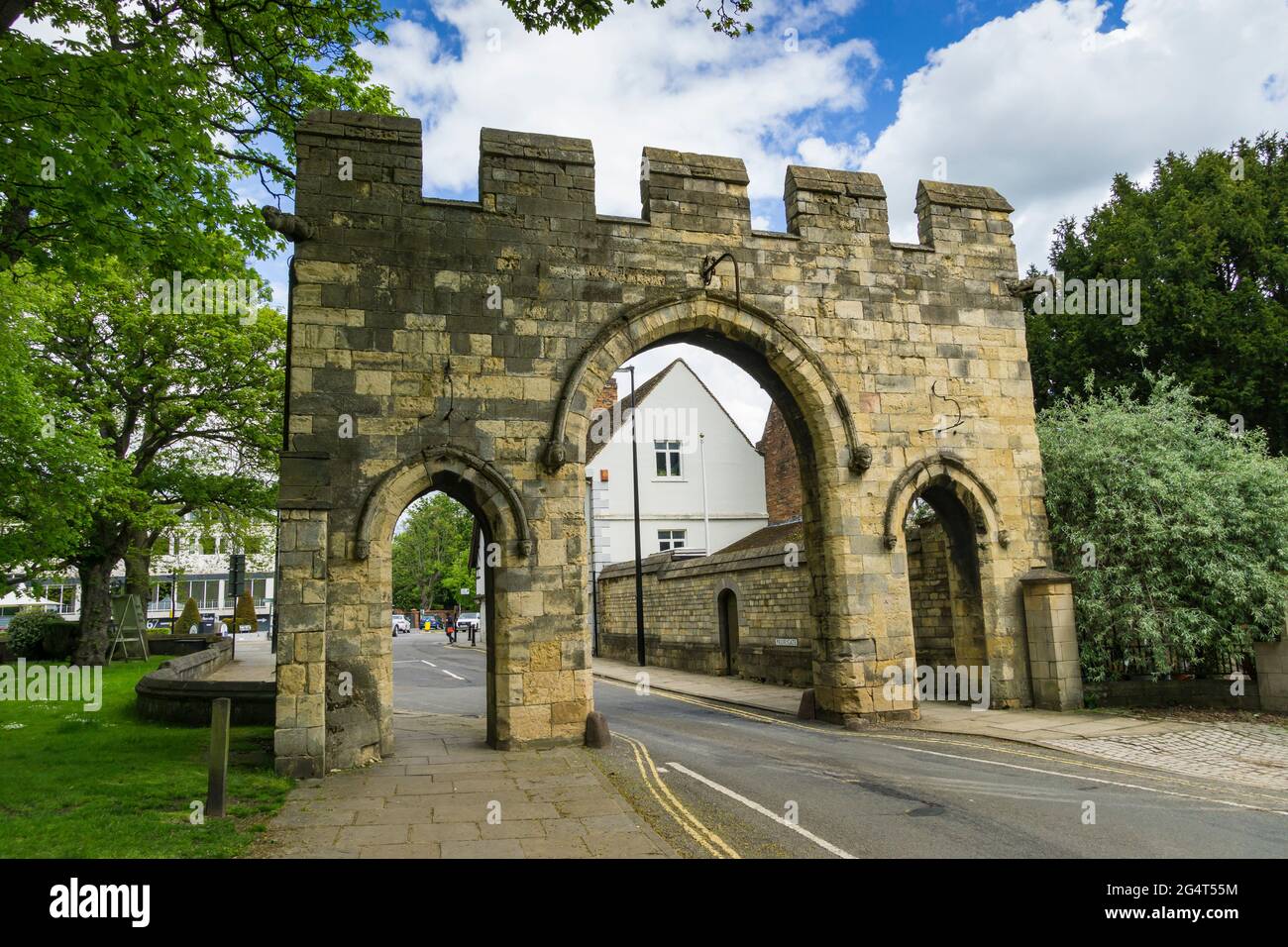The Priory Arch, Priory Gate, Lincoln City, 2021 Stock Photo
