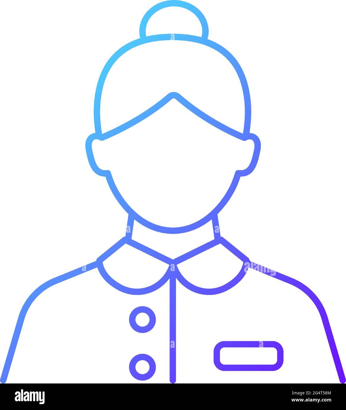 abin steward gradient linear vector icon Stock Vector