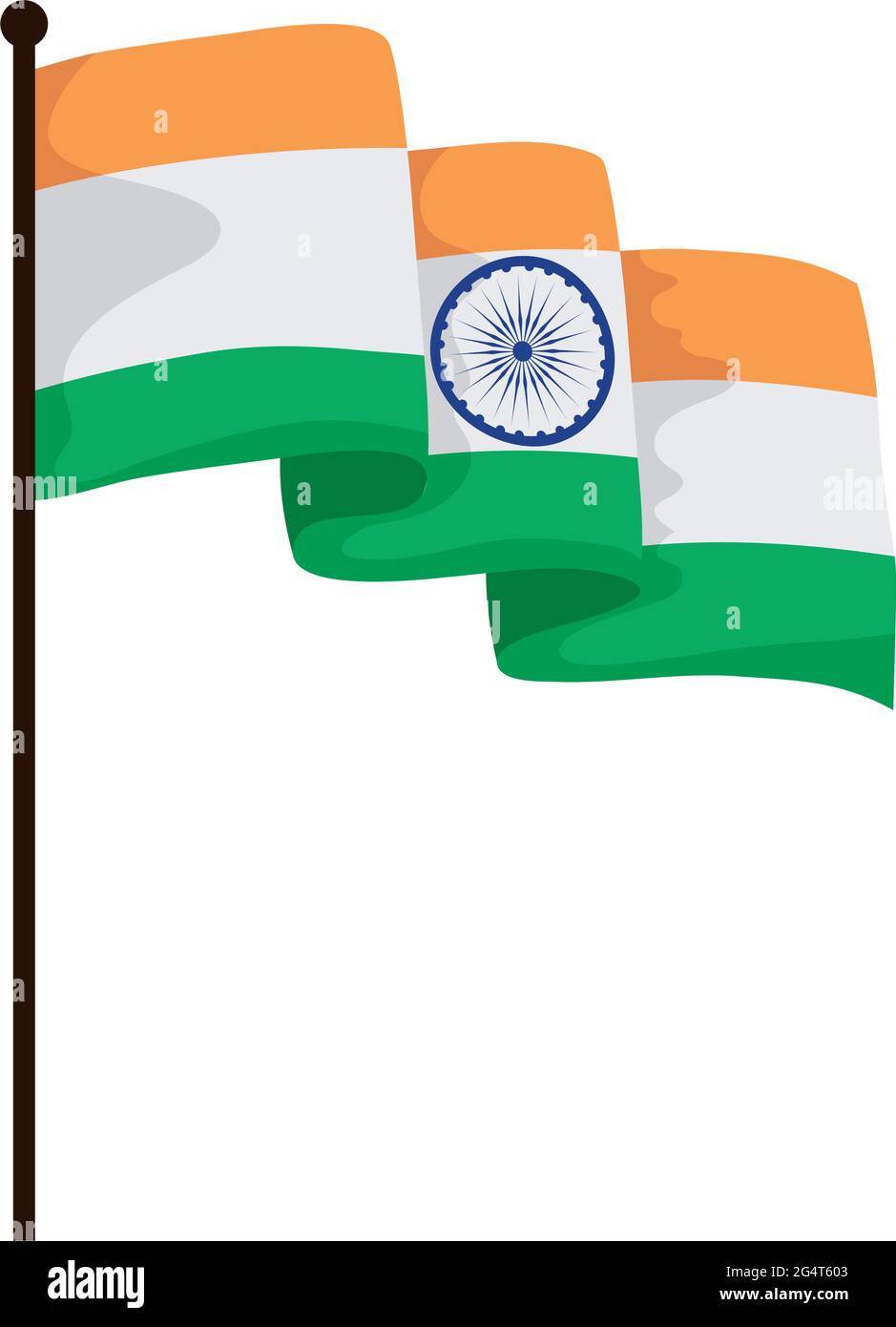 Indian flag on white background Stock Vector Image & Art - Alamy