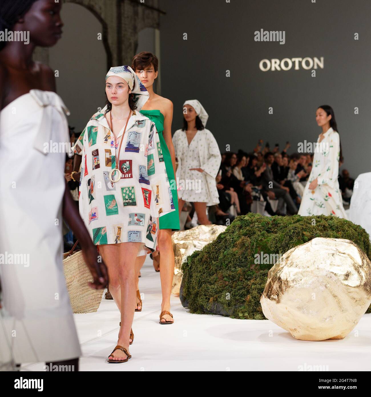 Jade Hsu walks the runway during the Oroton show during the Afterpay  Australian Fashion Week Resort 2022 Collections at Carriageworks on June 1,  2021 Stock Photo - Alamy