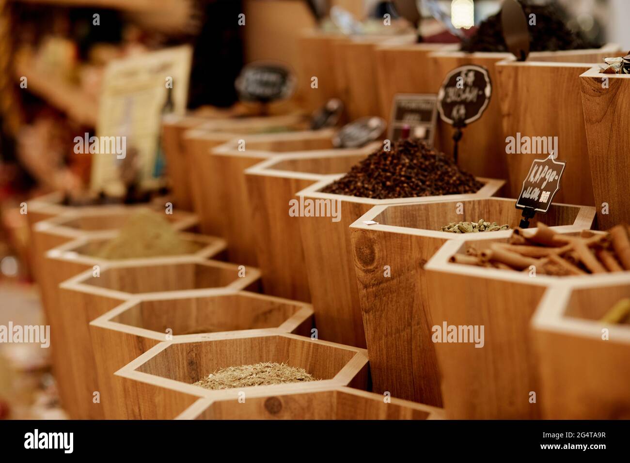 Turkey Condiments Kemer, Turkey - May 25, 2021: Large assortment of condiments in a ...