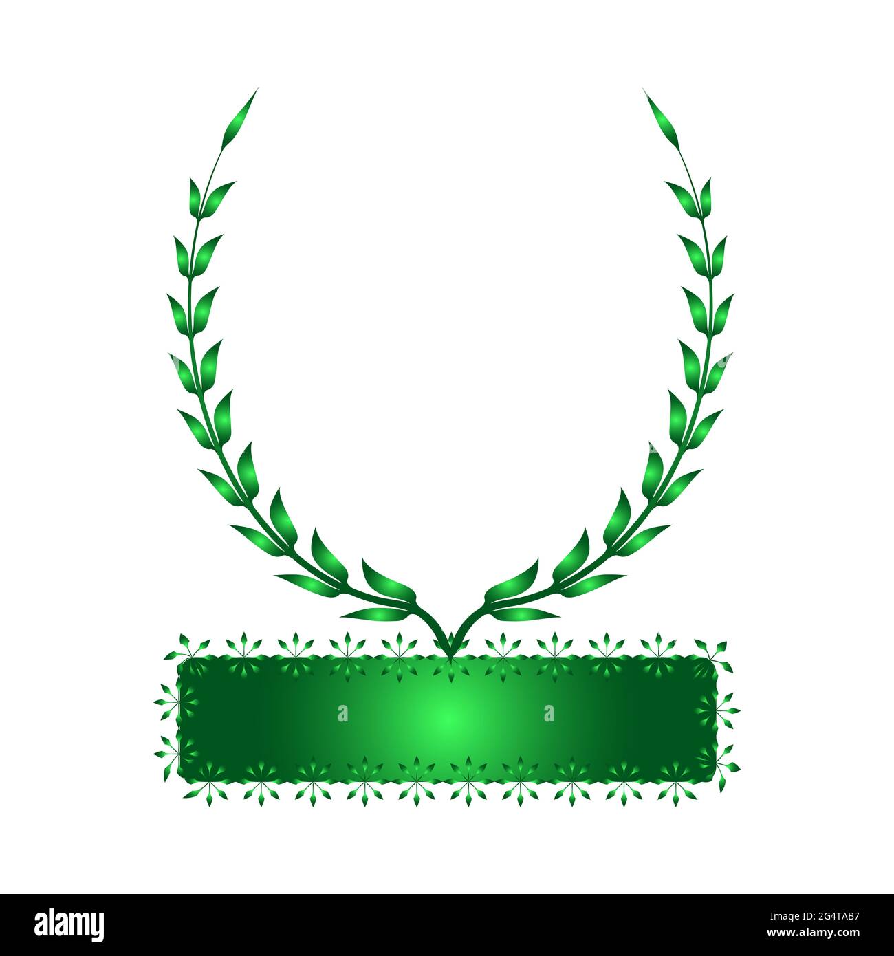 Natural background, Emerald wreath Stock Photo