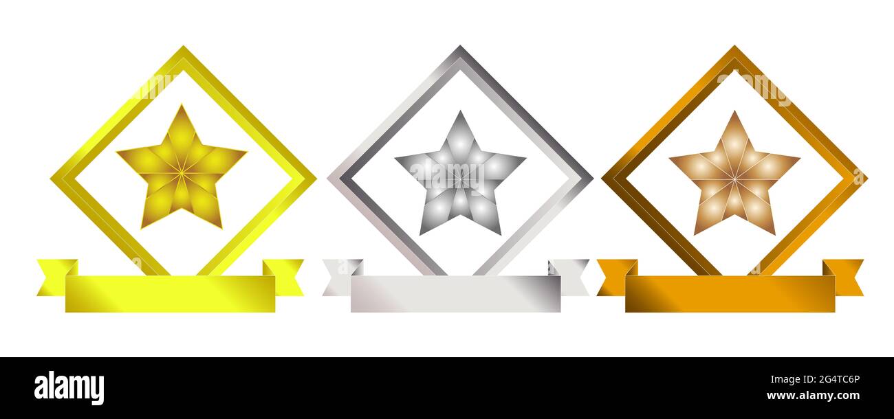 Award frame set , winner logo, gloden award, silver award, and bronze