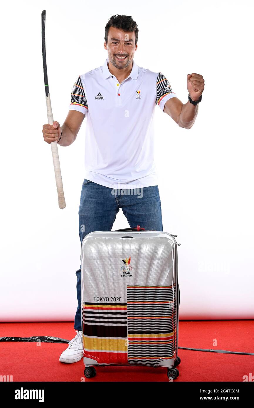 Belgian hockey player Simon Gougnard pictured during a photoshoot for the  Belgian Olympic Committee BOIC - COIB ahead of the Tokyo 2020 Olympic Games  Stock Photo - Alamy