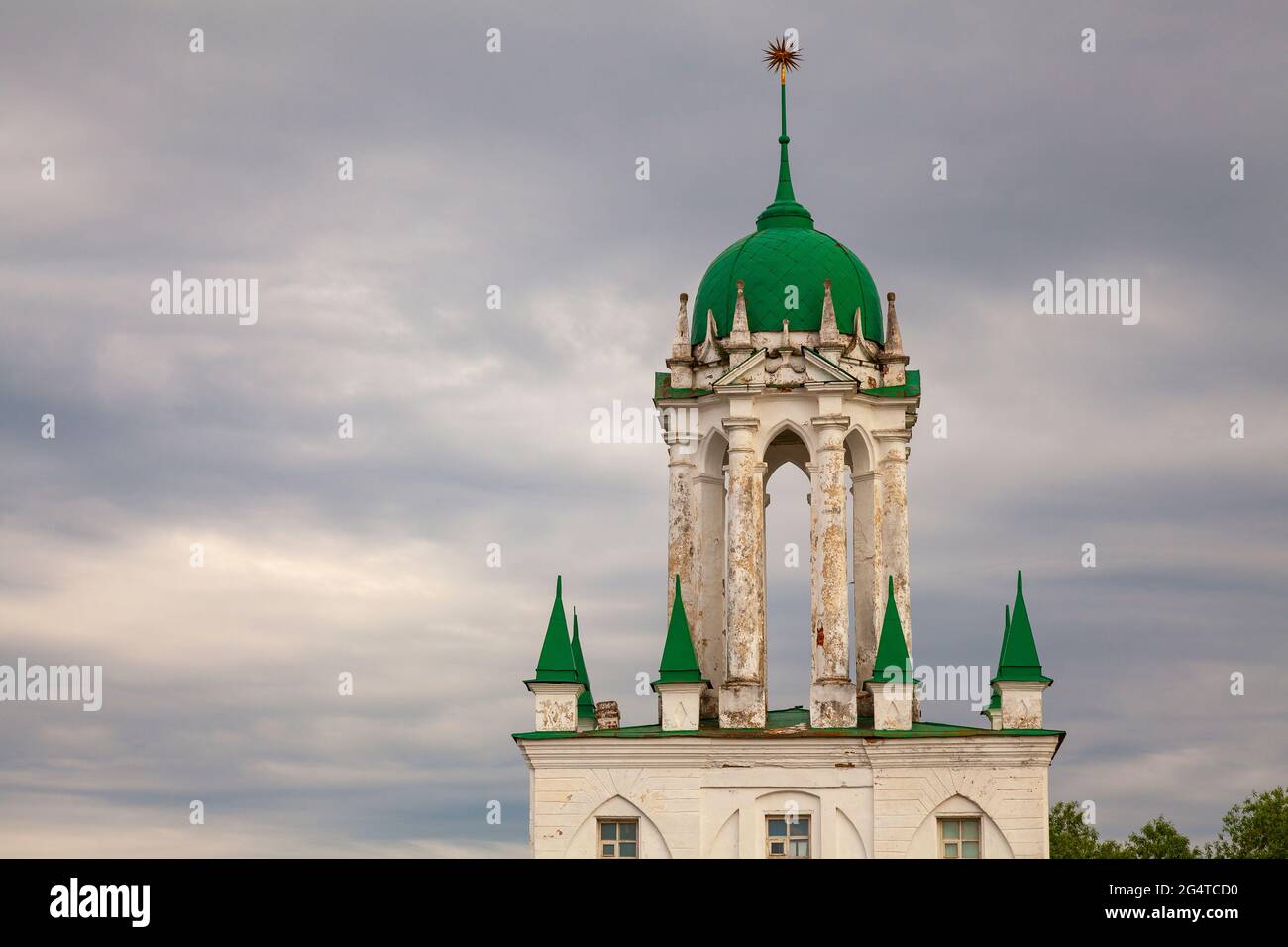 One of the towers of the Spaso-Yakovlevsky Dimitriev Monastery in Rostov the Great. Yaroslavl region, Russia. Stock Photo