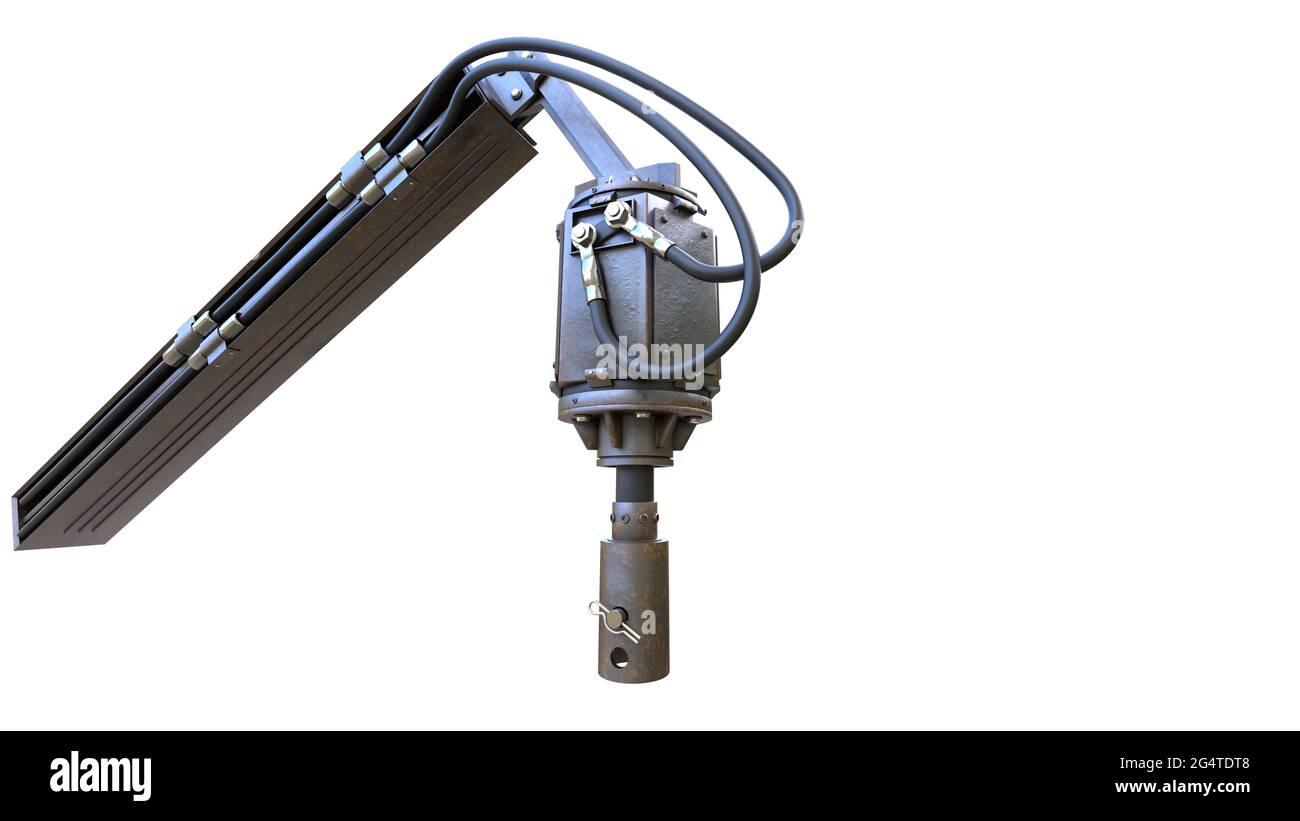 torque head for screw foundations piling isolated cgi industrial 3D