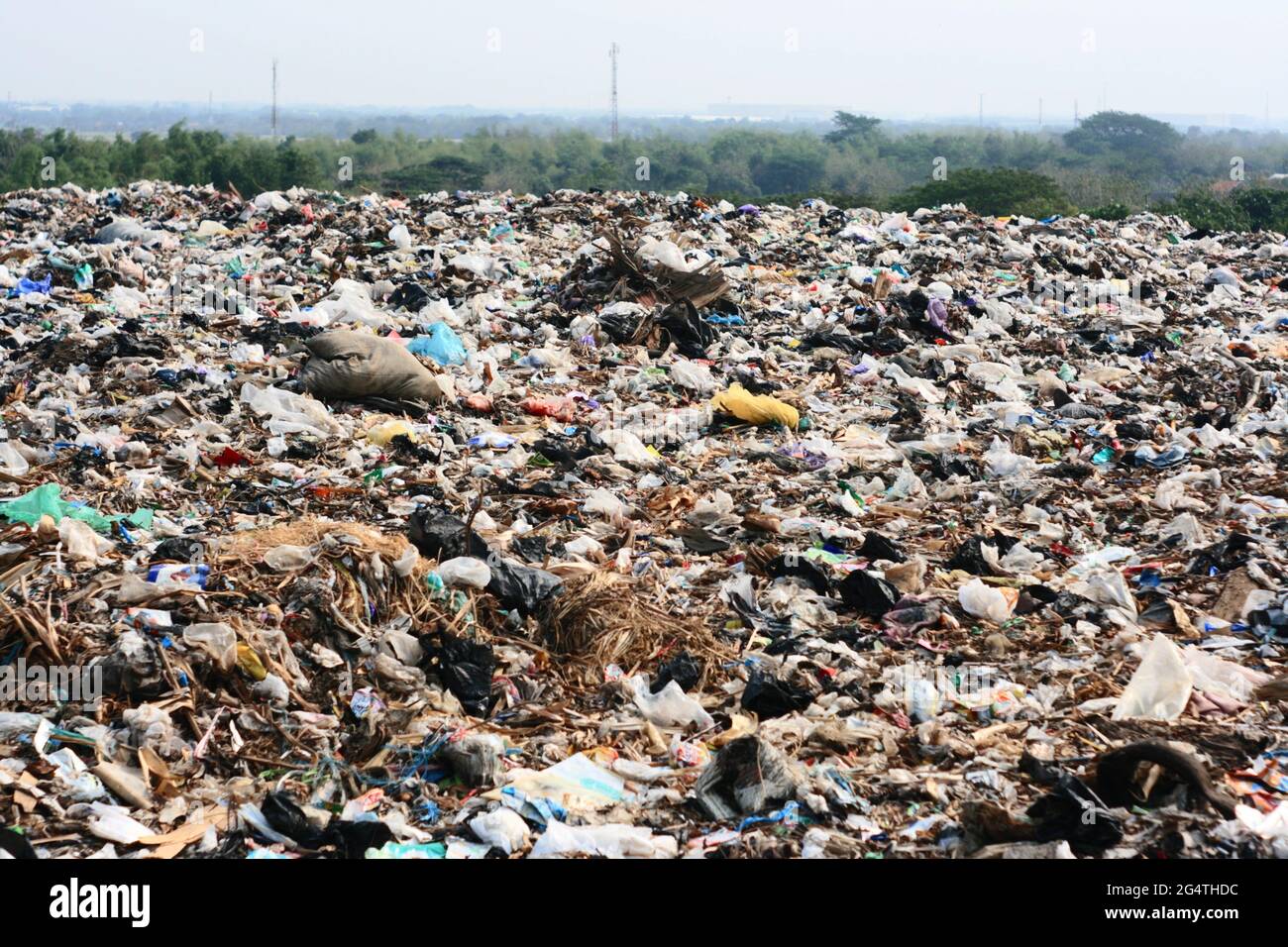 Dump garbage in the field, environmental pollution Stock Photo Alamy