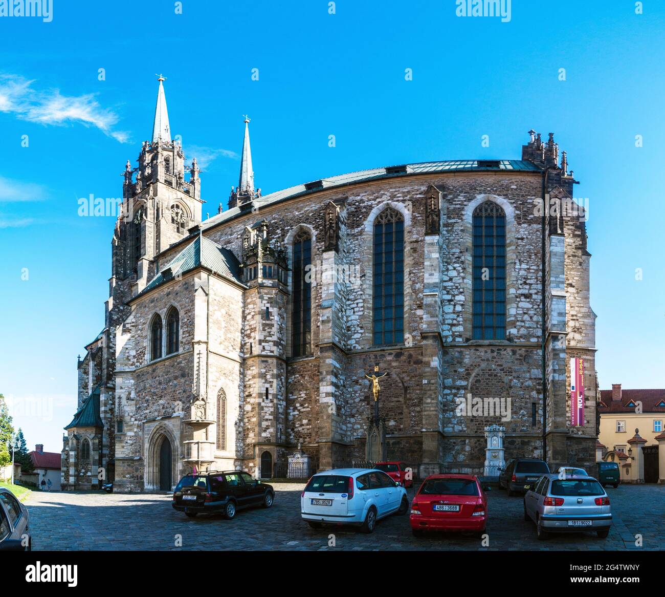 BRNO, CZECH REPUBLIC - MAY 8: Cathedral of the St, Peter and Paul  in Brno, Czech Republic on May 8, 2014. Brno is the second largest city in the Czec Stock Photo