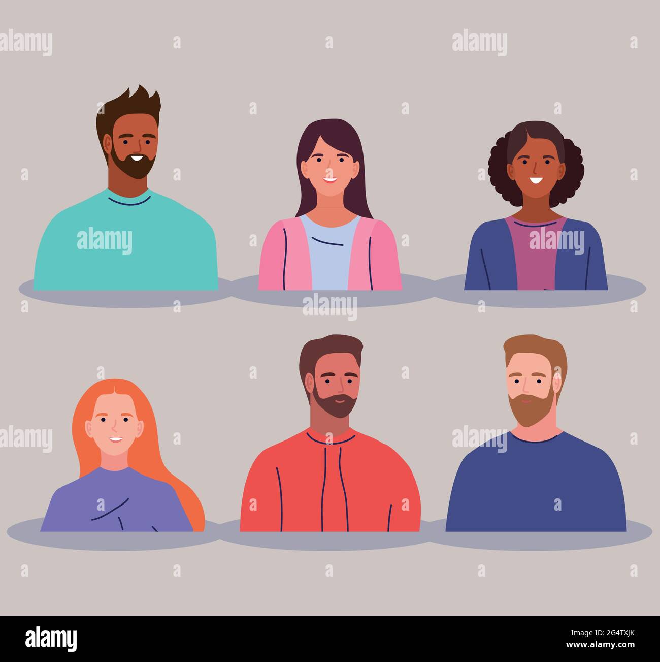 people multiracial group Stock Vector Image & Art - Alamy
