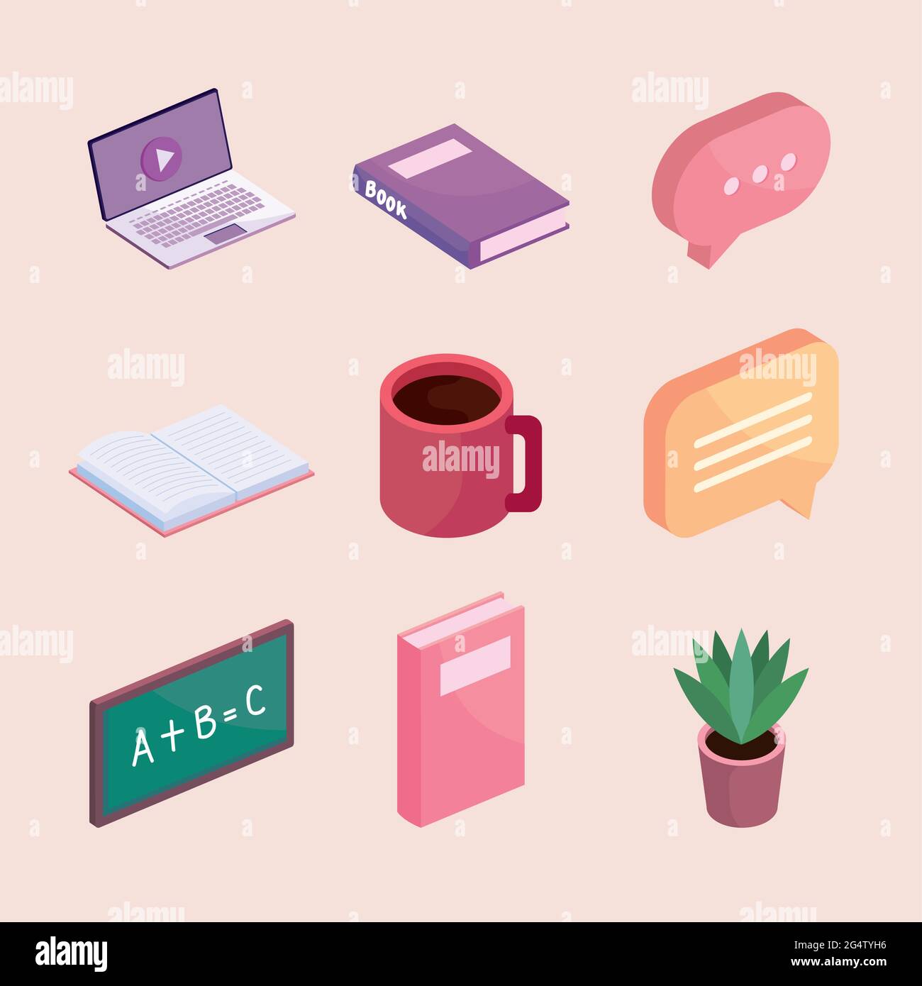 online education icons Stock Vector Image & Art - Alamy