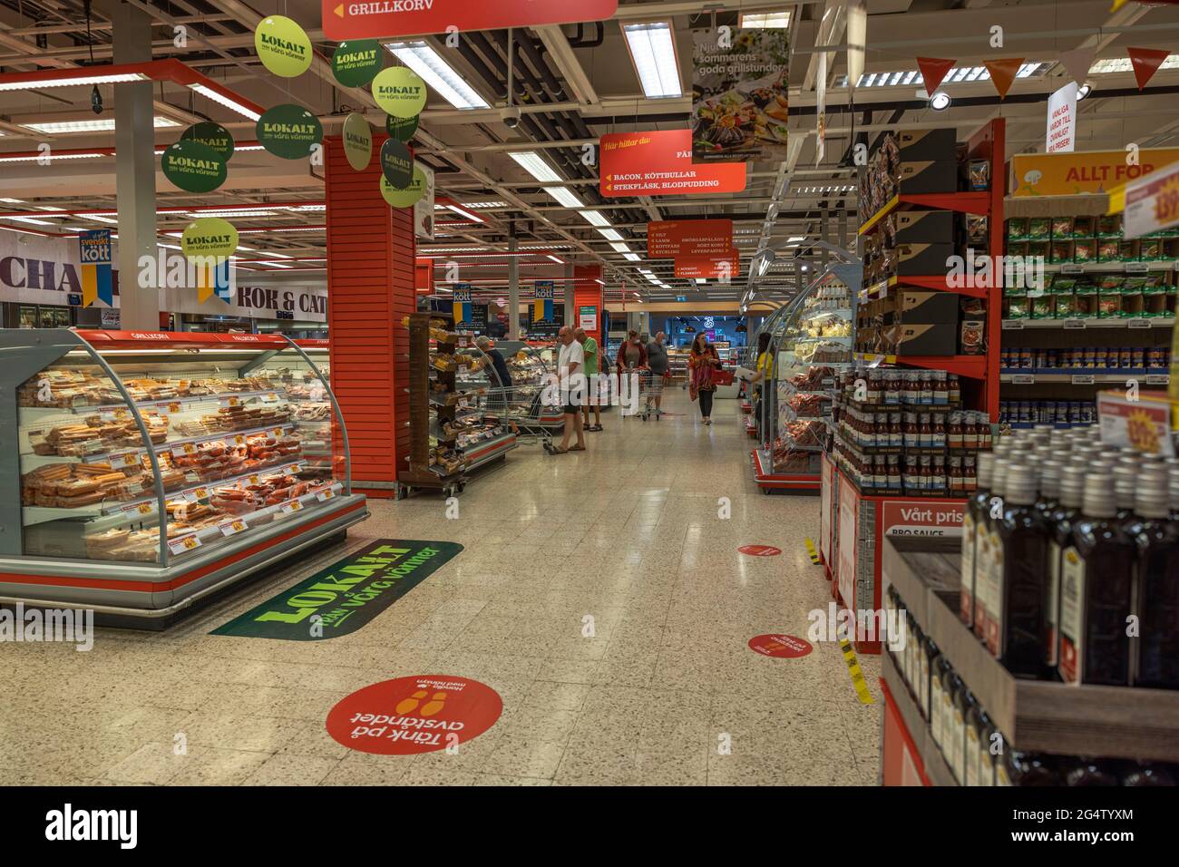 Interior view of ICA supermarket. Europe Stock Photo - Alamy