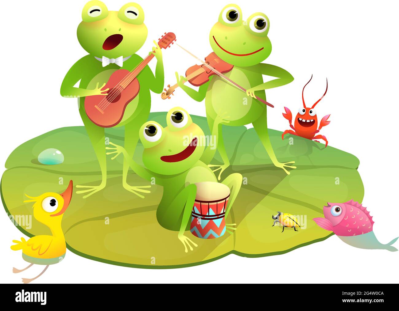 Frog playing sale instrument