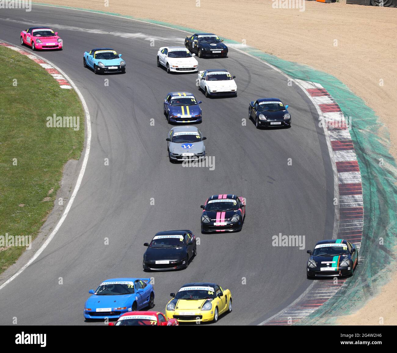 The 750 Motor Club Toyo Tires Toyota MR2 championship held at Brands Hatch, Kent, England.  June 2021. Stock Photo