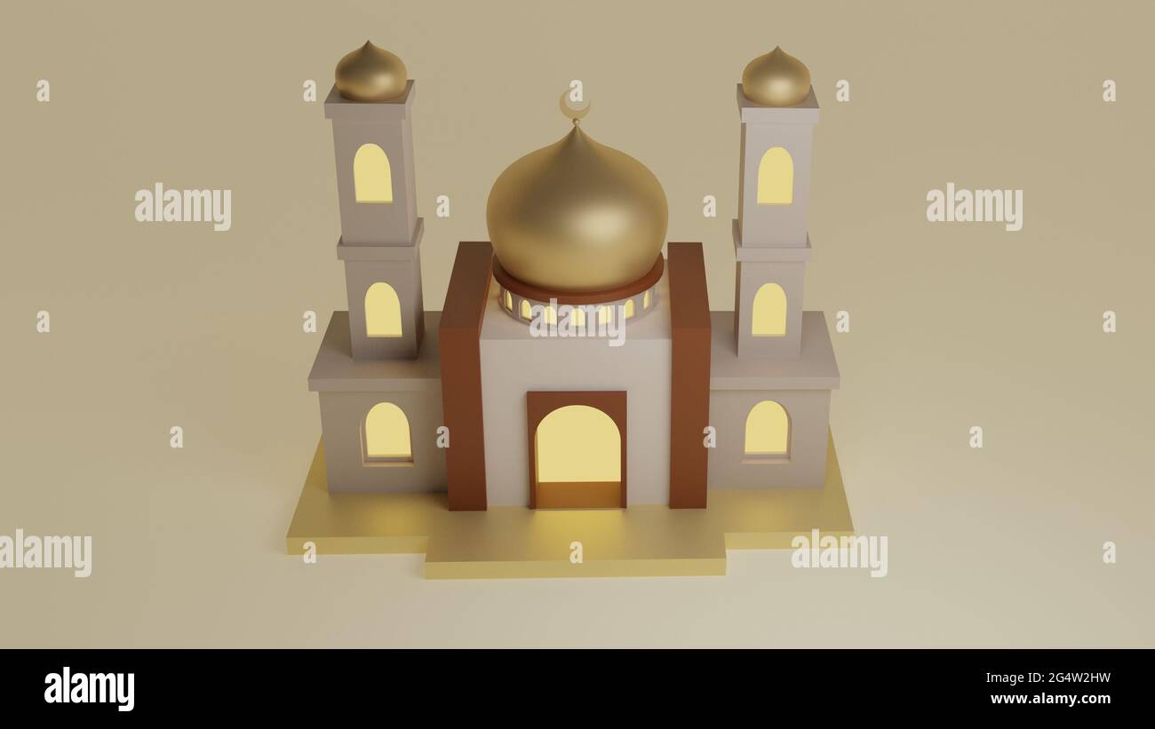 mosque 3d illustration Stock Photo