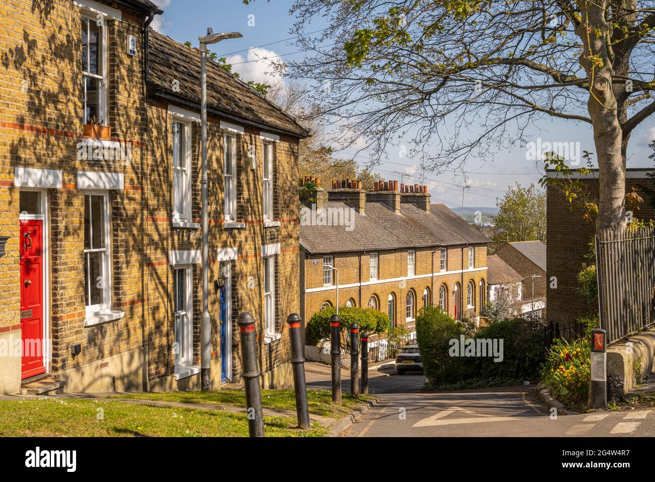 Houses in the Windmill hill conservation area Gravesend Kent. Stock Photo