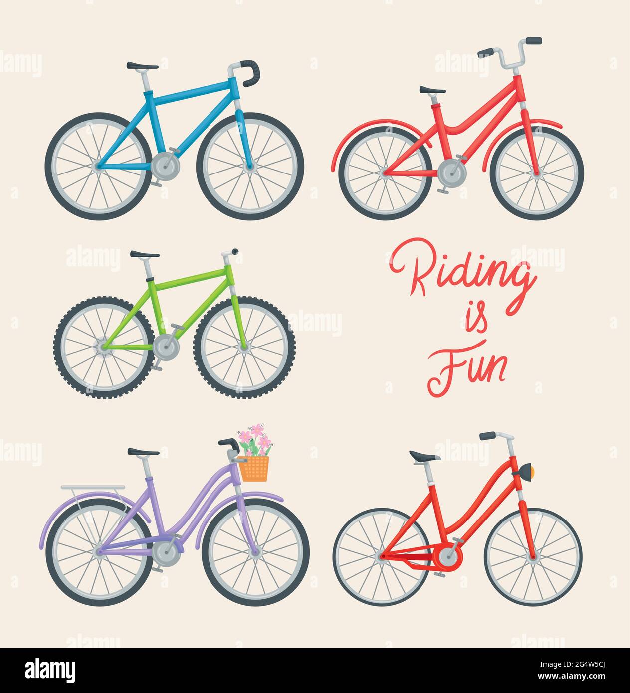 set of bikes Stock Vector Image & Art Alamy