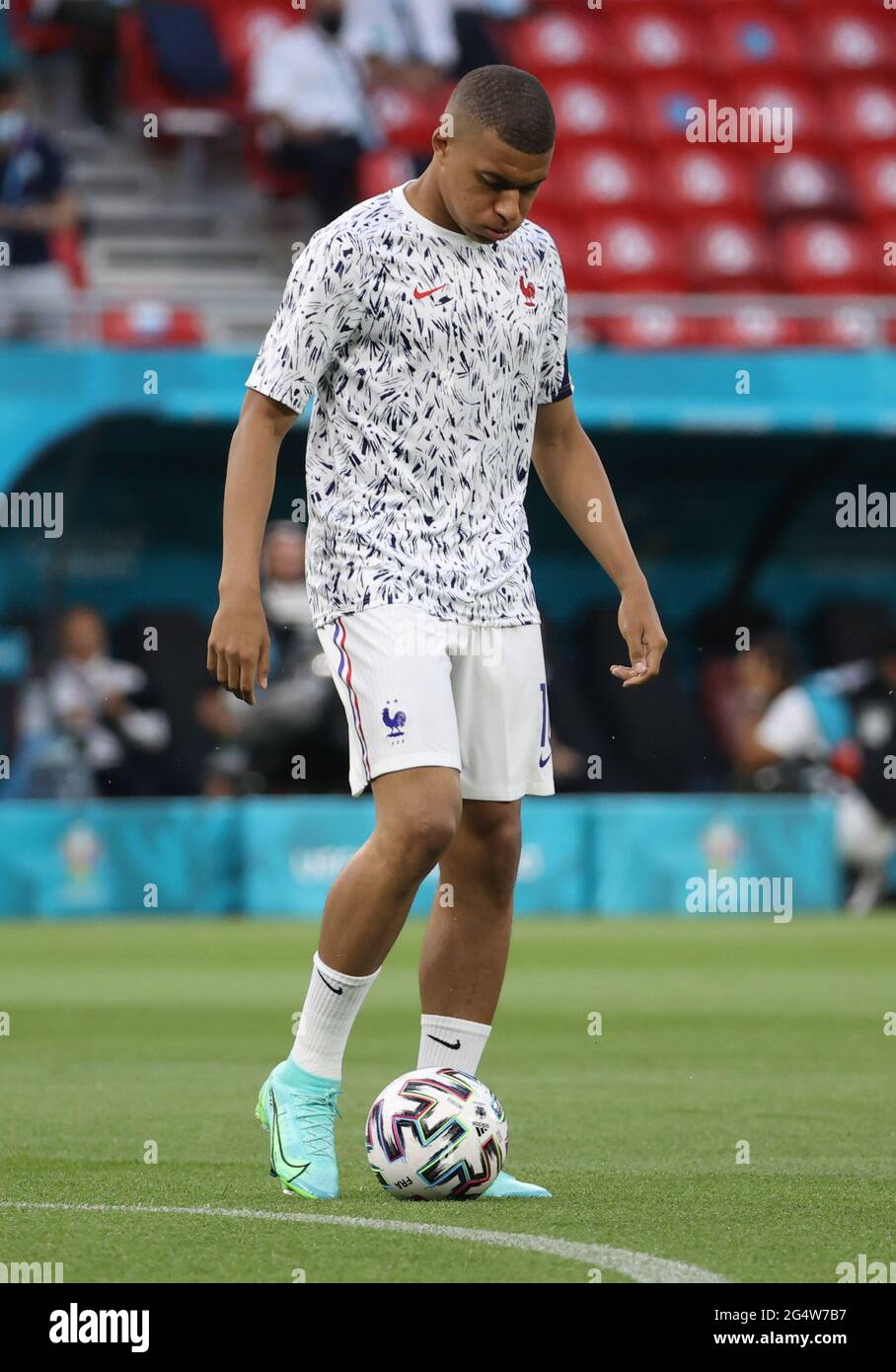 Soccer Football Euro Group F Portugal V France Puskas Arena Budapest Hungary June 23 21 France S Kylian Mbappe During The Warm Up Before The Match Pool Via Reuters Bernadett Szabo Stock Photo Alamy