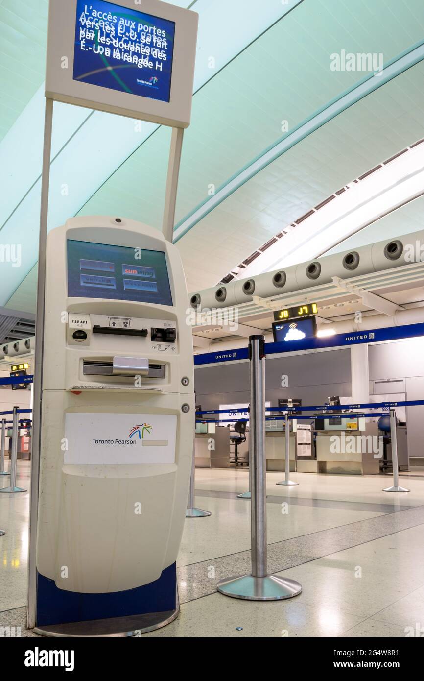 Toronto Pearson International Airport (YYZ, ICAO: CYYZ) is an international airport serving the city of Toronto, Ontario, Canada, its metropolitan are Stock Photo