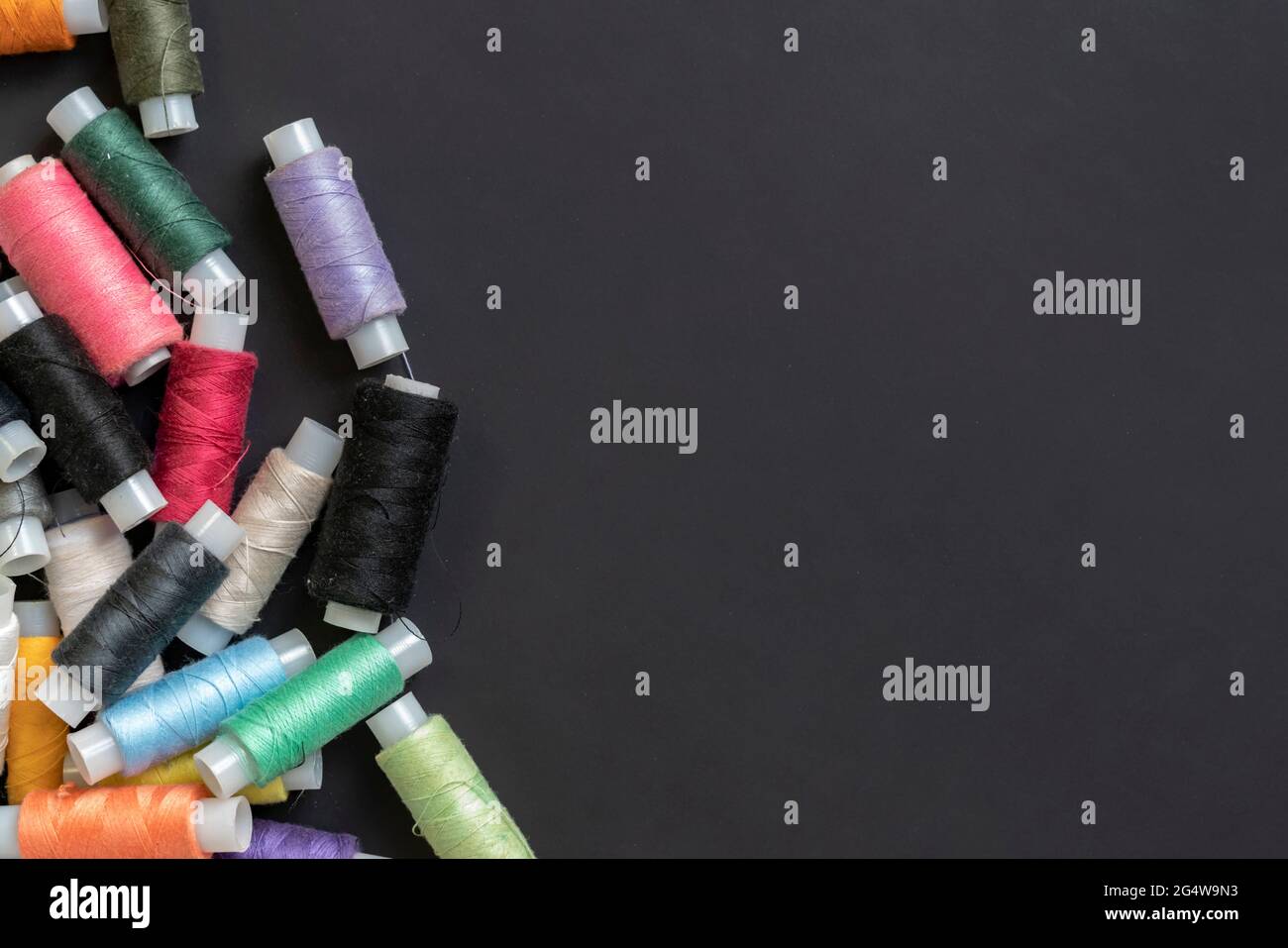 Copyspace frame with sewing tools and accesories Stock Photo