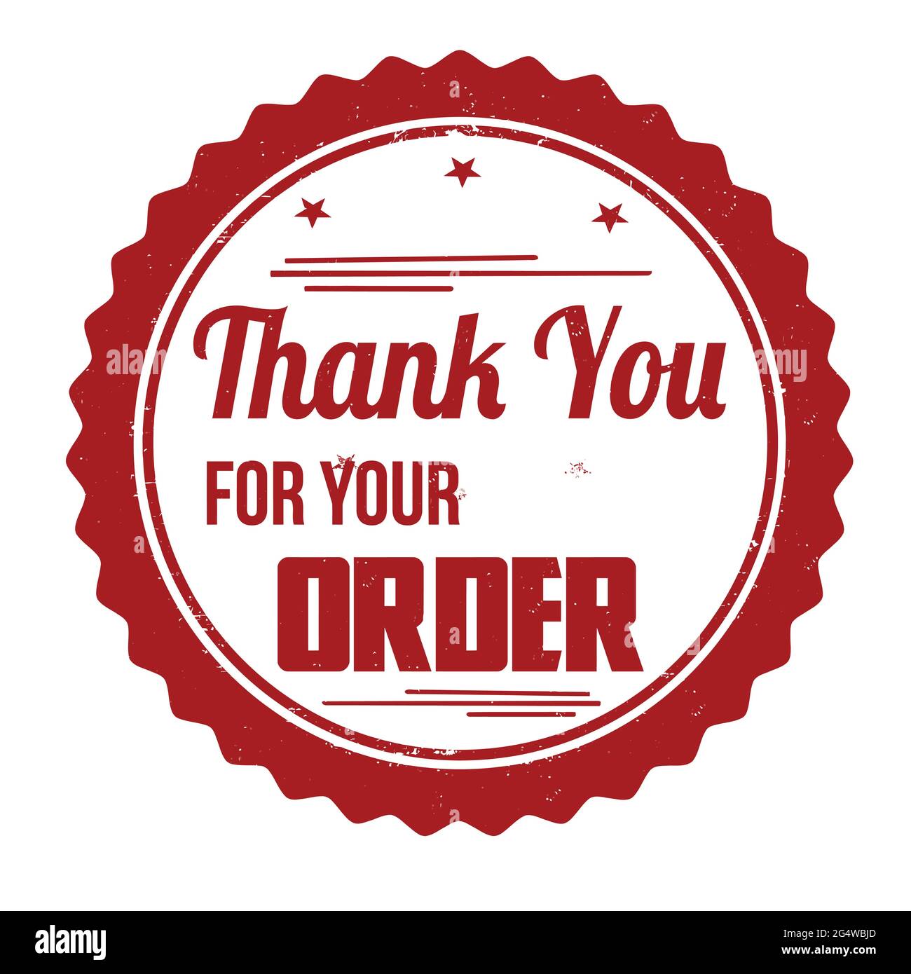 Thank you for your order grunge rubber stamp on white background