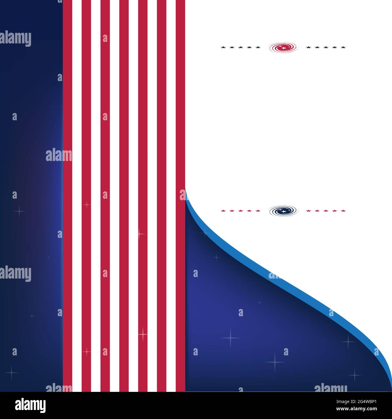 Abstract Background in style of USA strip flag left rising Stock Photo