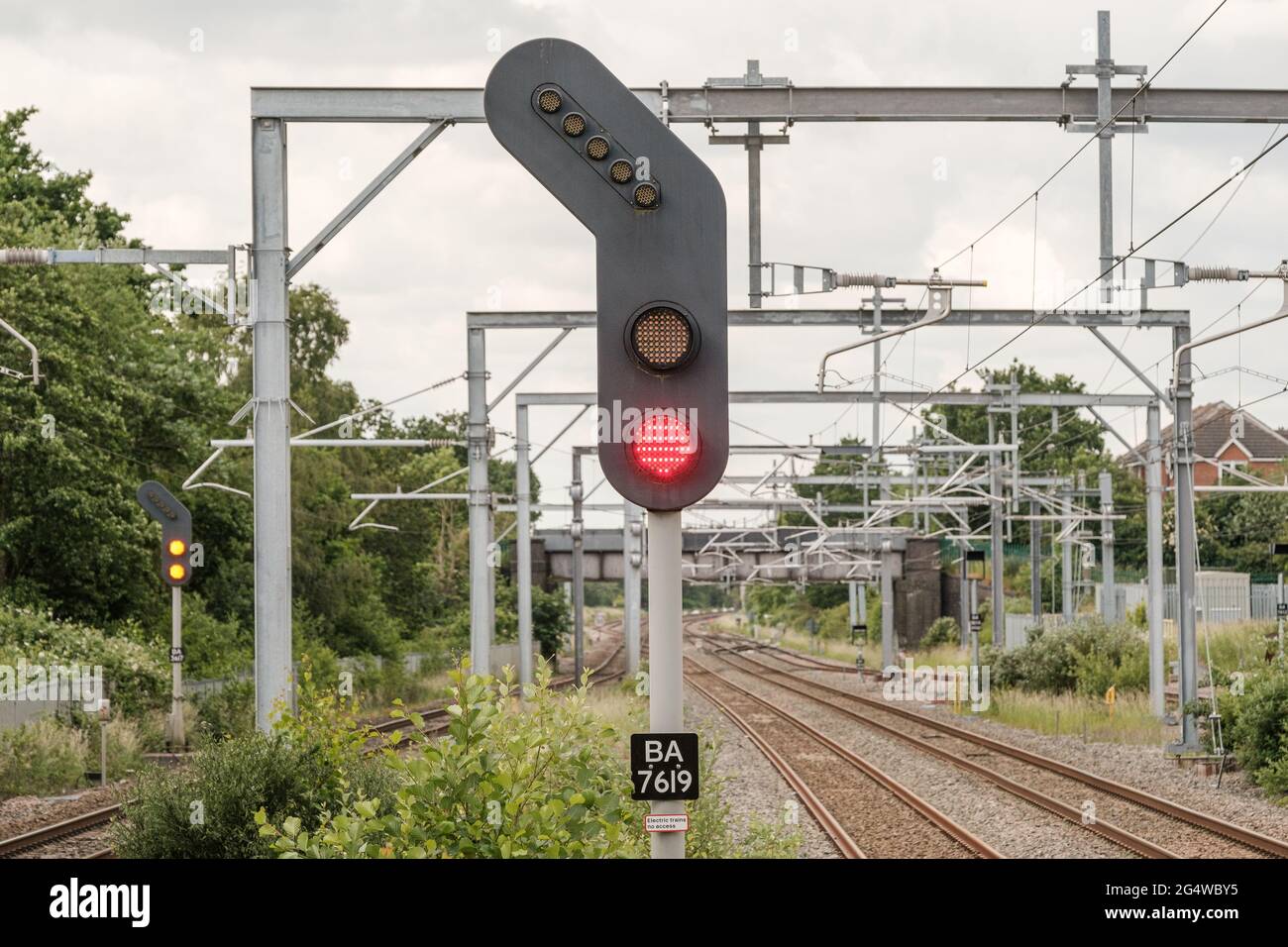 Led colour light railway signalling head Stock Photo - Alamy