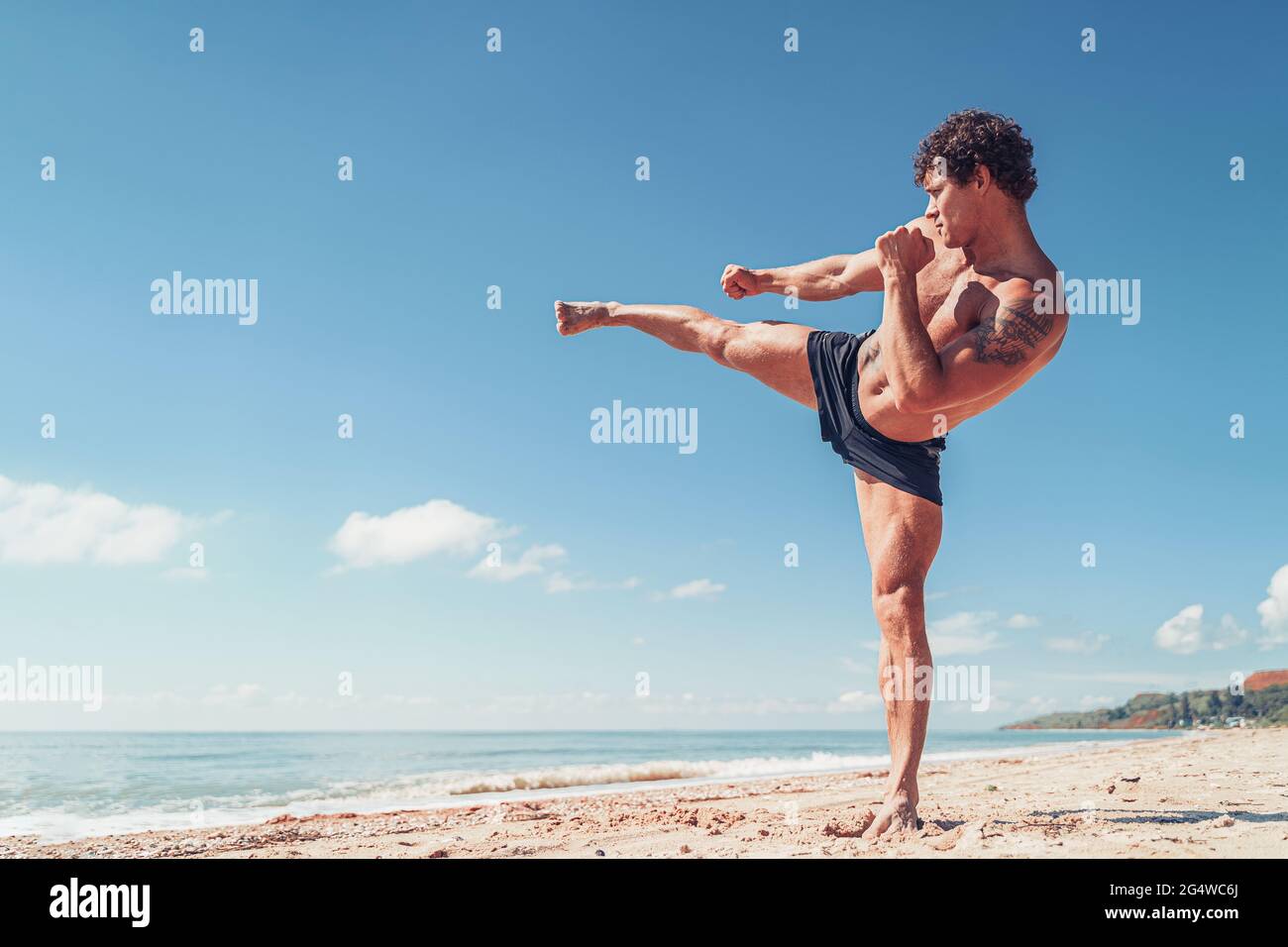 Boxing exercise outdoors hi-res stock photography and images - Alamy