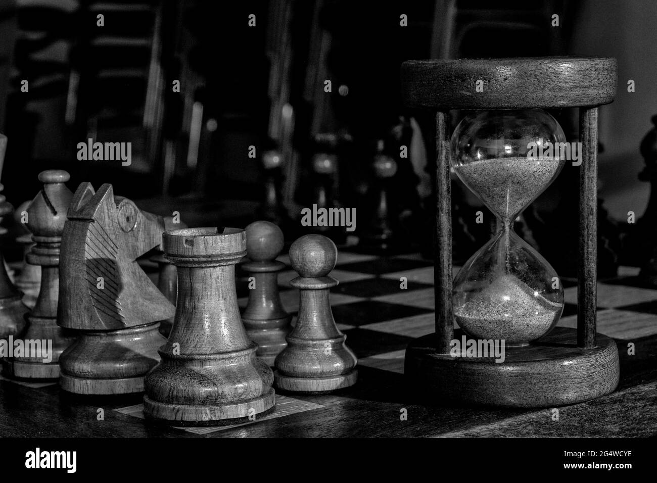 Vintage chess clock Black and White Stock Photos & Images Alamy
