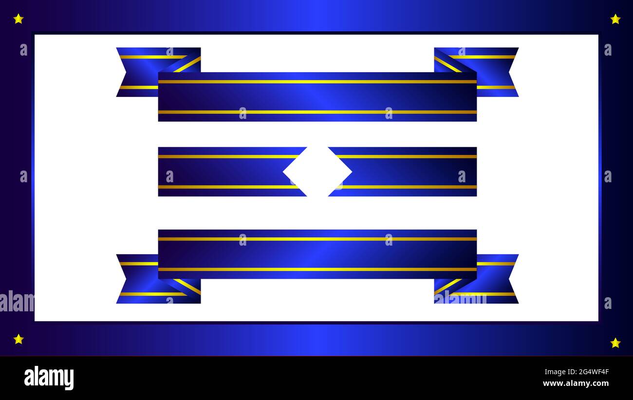 Ribbons background, Blue ribbons set Stock Photo Alamy