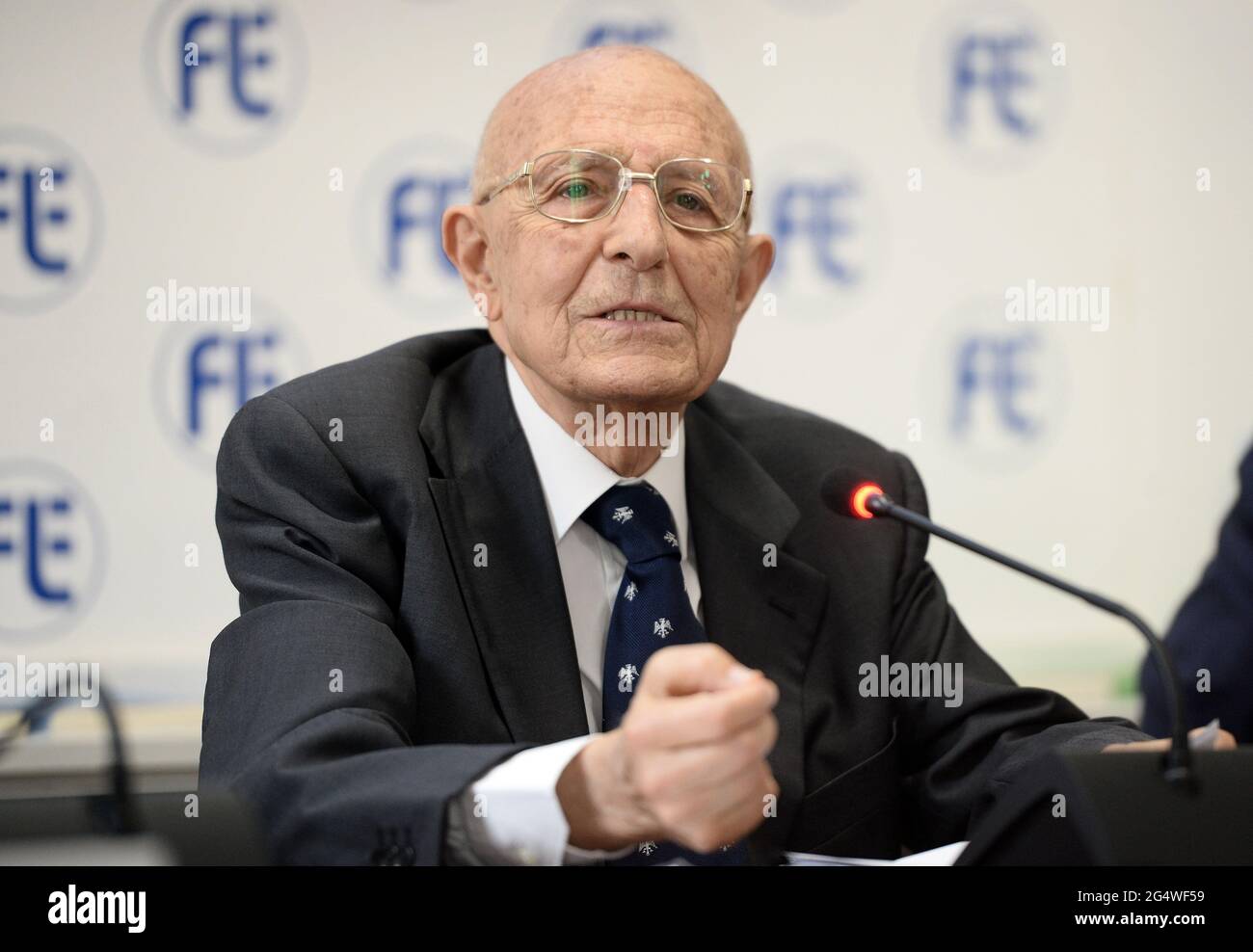 Rome, Italy. 23rd June, 2021. Rome 23/06/2021 Sabino Cassese receives ...