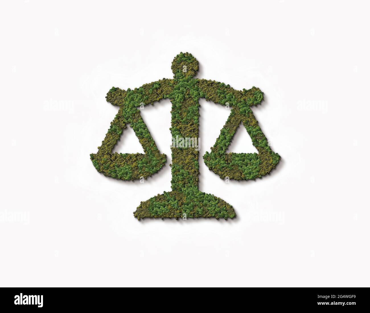 3D render eco scales isolated with white background. Healthy