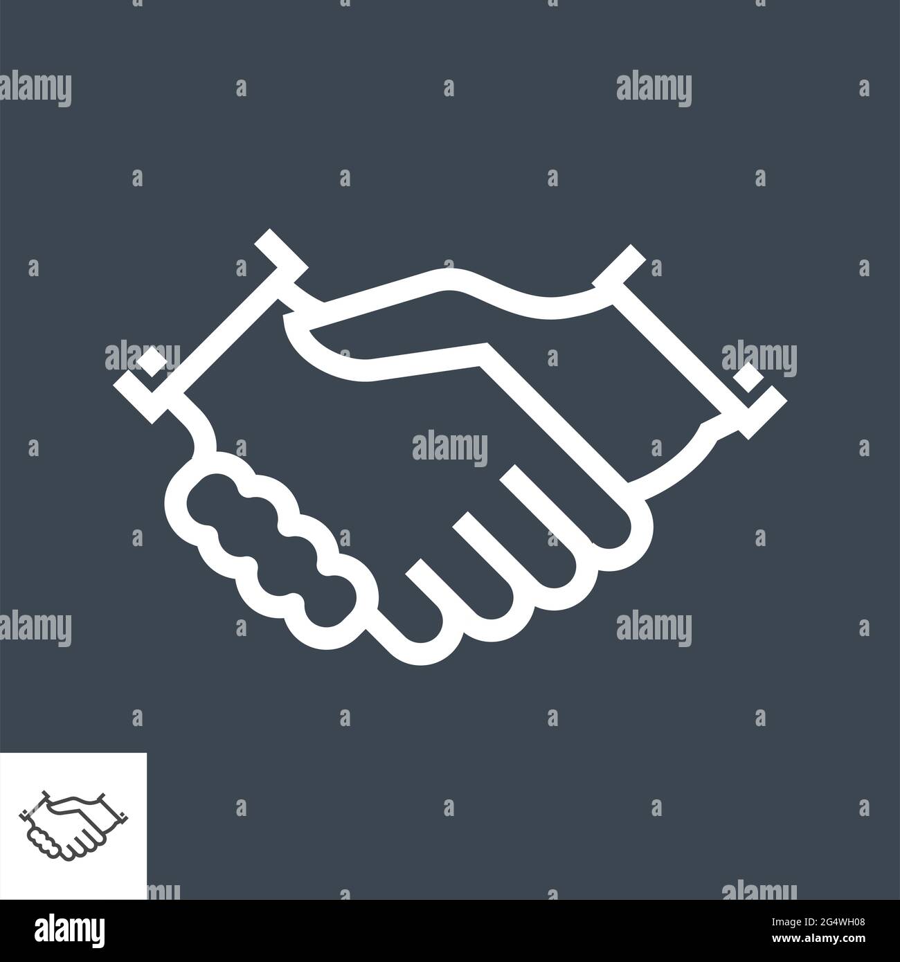 Handshake Related Vector Line Icon Stock Vector Image & Art - Alamy