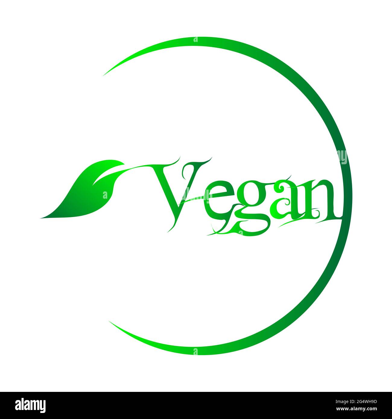 Vegan logo Design, Vagan day, Nateral green logo Stock Photo Alamy