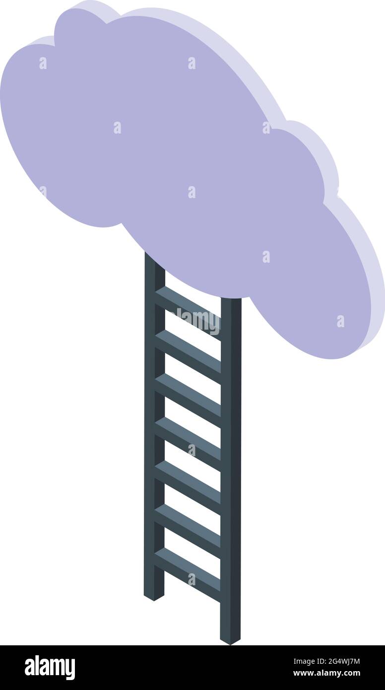 Data cloud icon isometric vector. Computer storage system. Server network upload Stock Vector