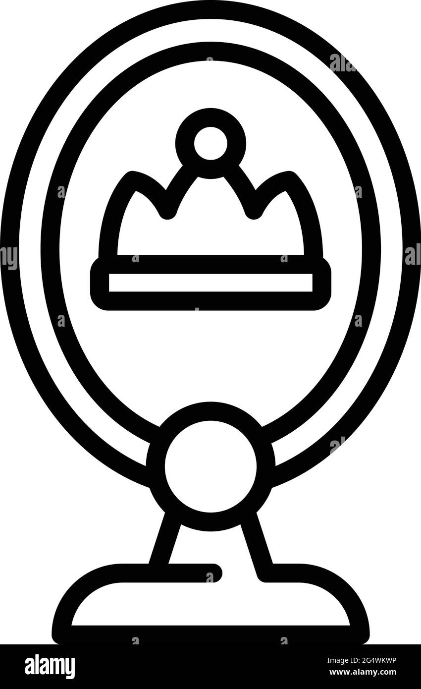 Narcissism mirror icon. Outline Narcissism mirror vector icon for web ...