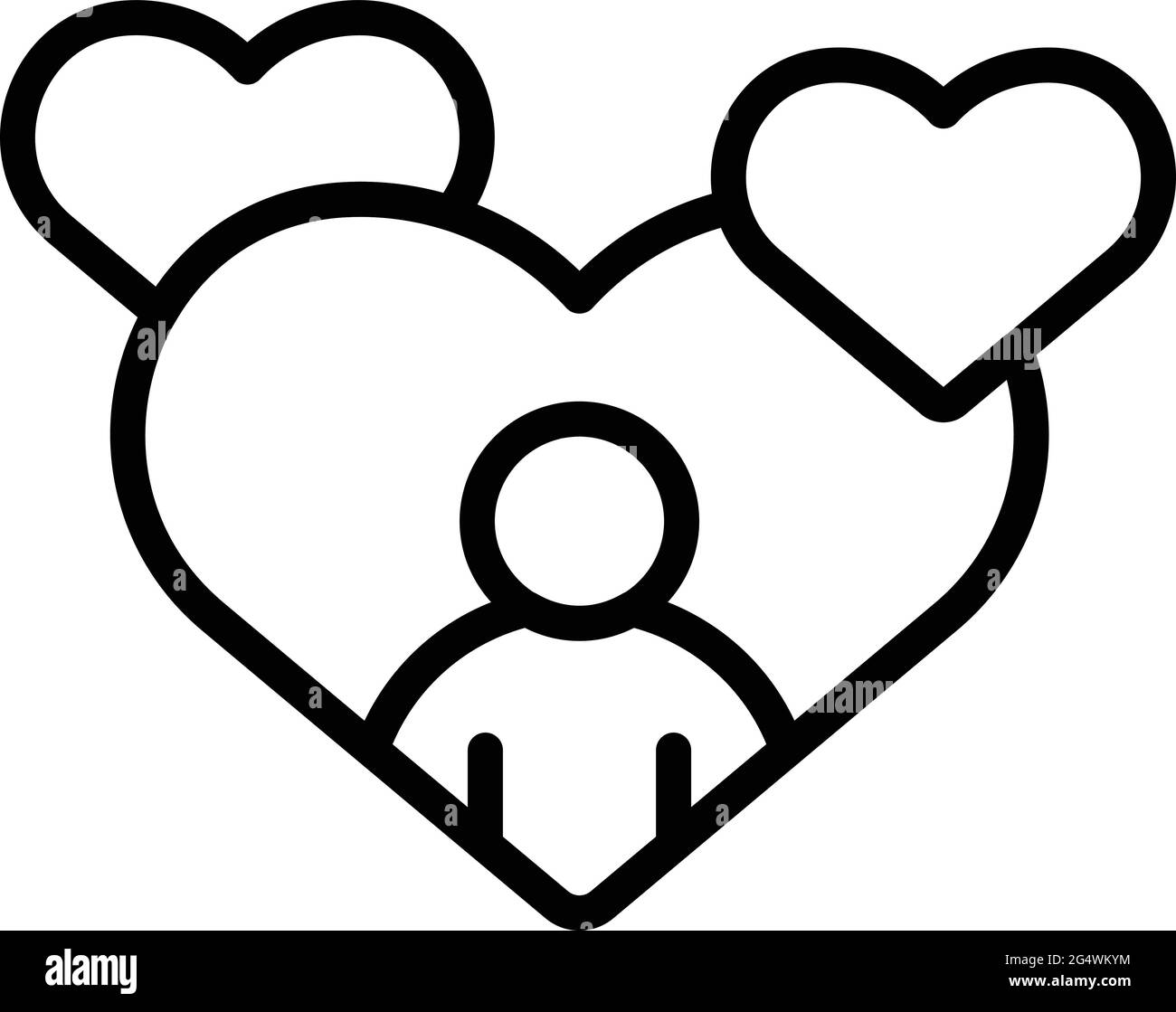 Narcissism love icon. Outline Narcissism love vector icon for web ...