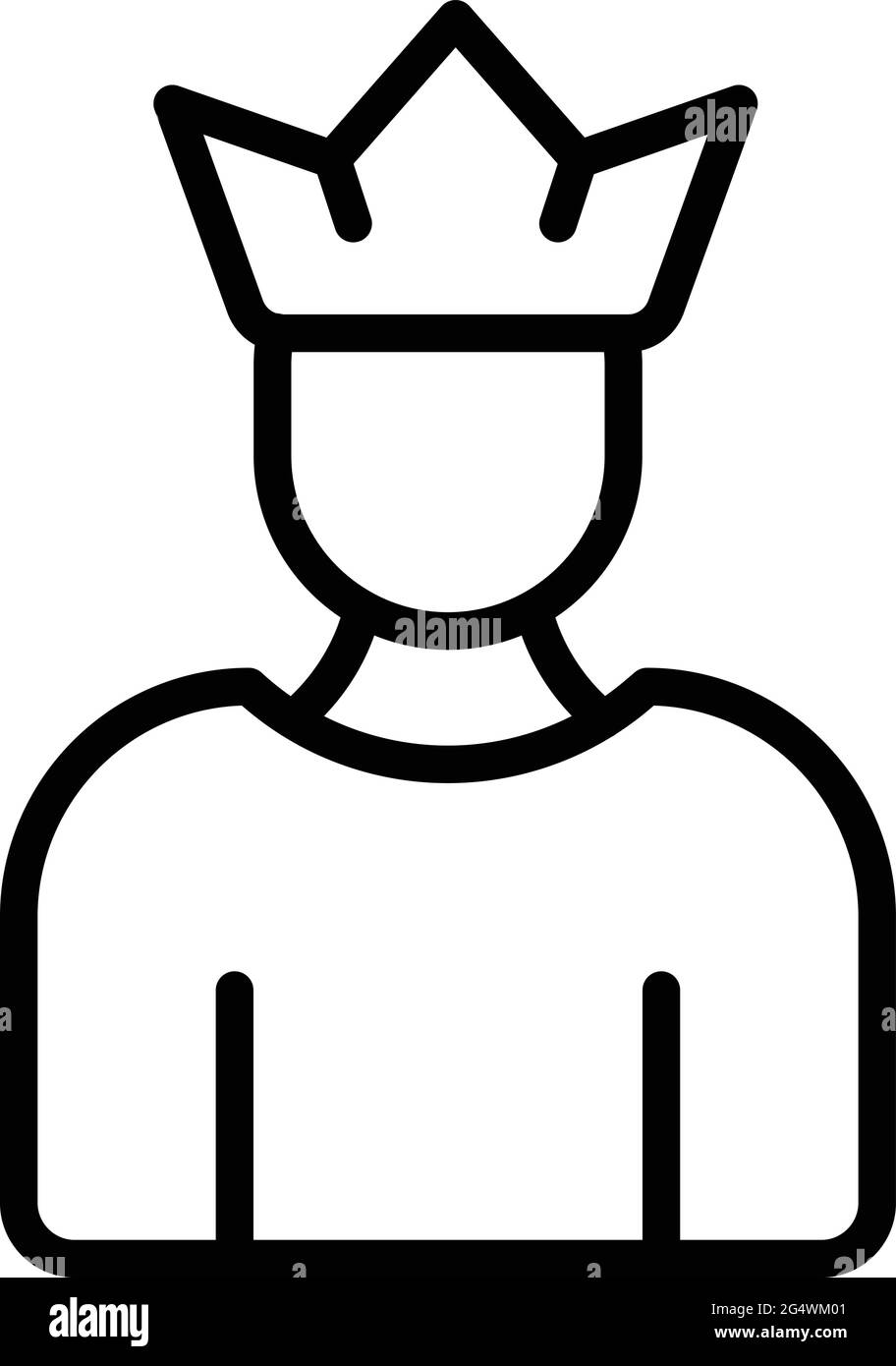 Narcissism king icon. Outline Narcissism king vector icon for web ...