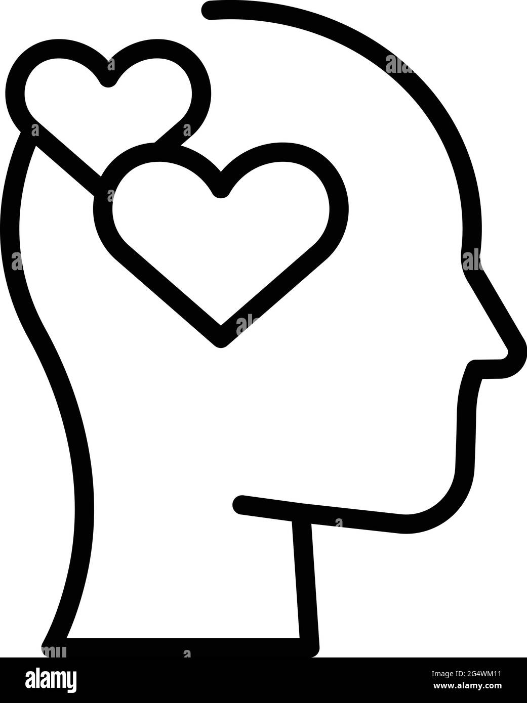 Narcissism mind love icon. Outline Narcissism mind love vector icon for ...