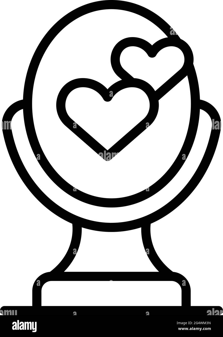 Narcissism mirror love icon. Outline Narcissism mirror love vector icon ...