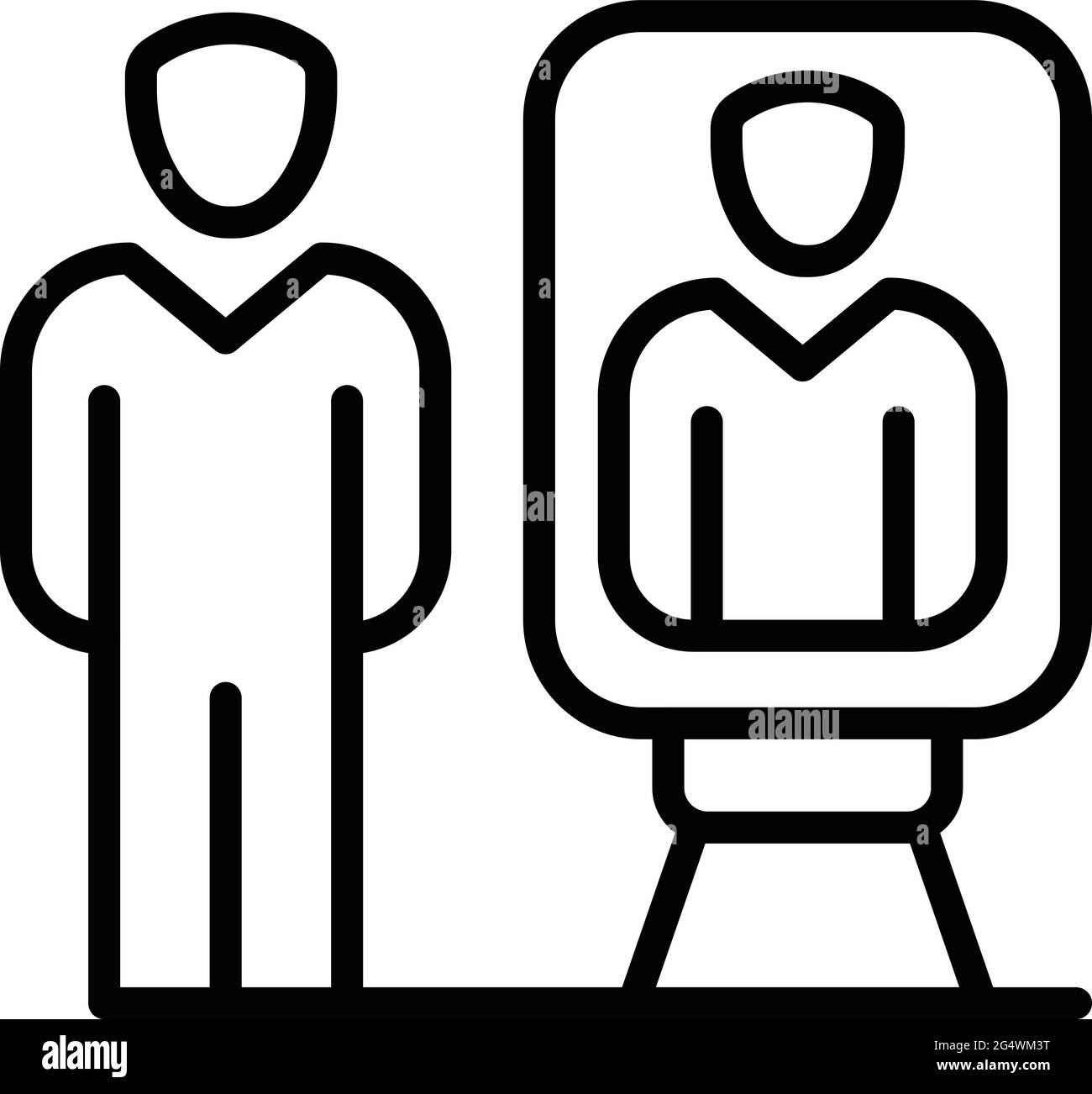 Narcissism room mirror icon. Outline Narcissism room mirror vector icon ...