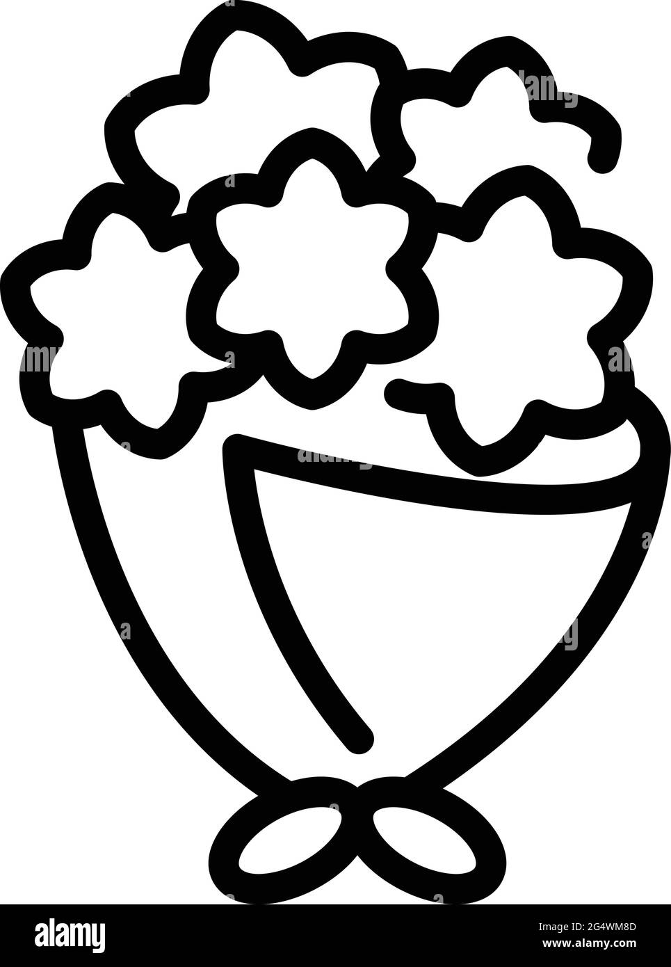 Summer flower bouquet icon. Outline Summer flower bouquet vector icon ...