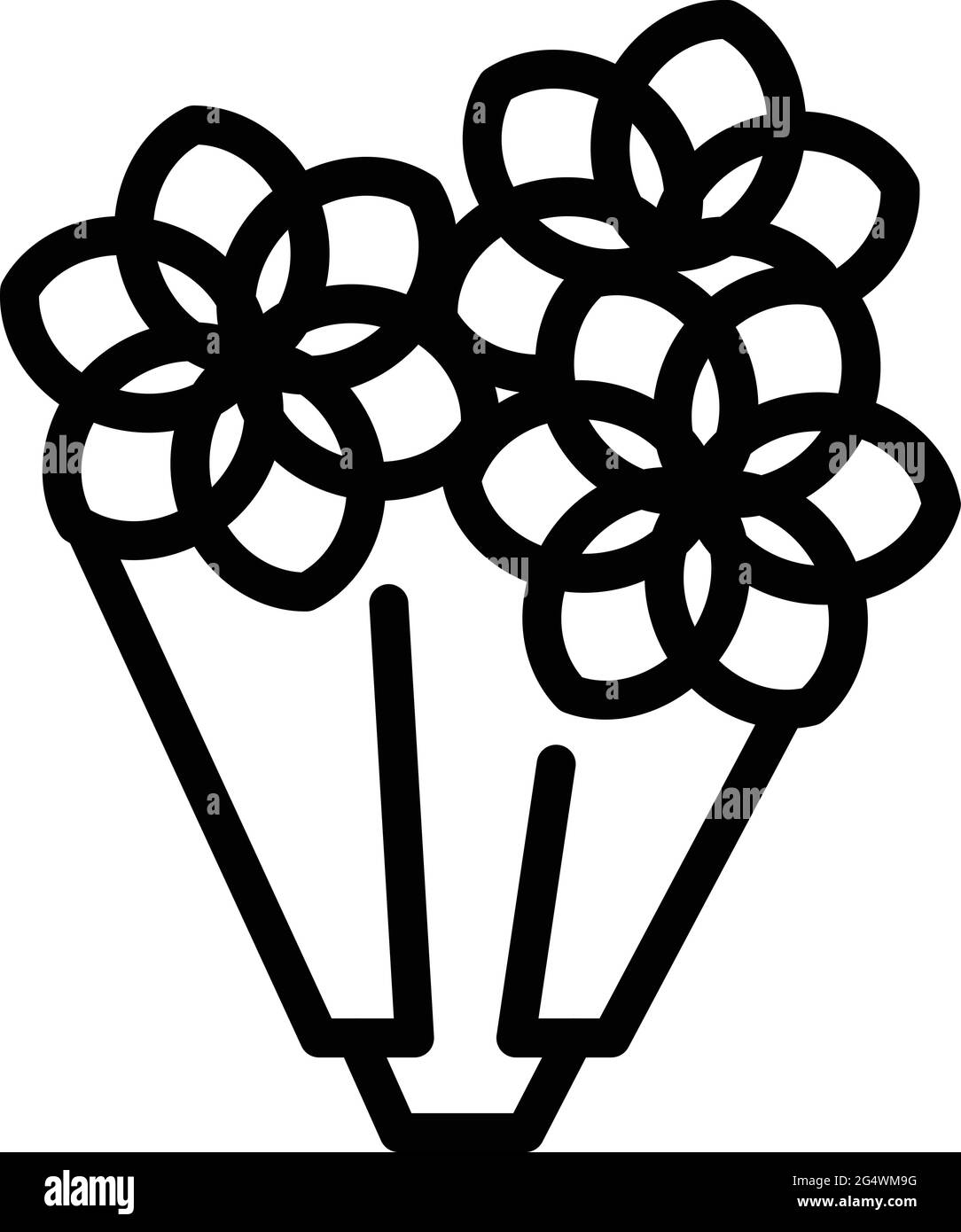 Flora flower bouquet icon. Outline Flora flower bouquet vector icon for ...