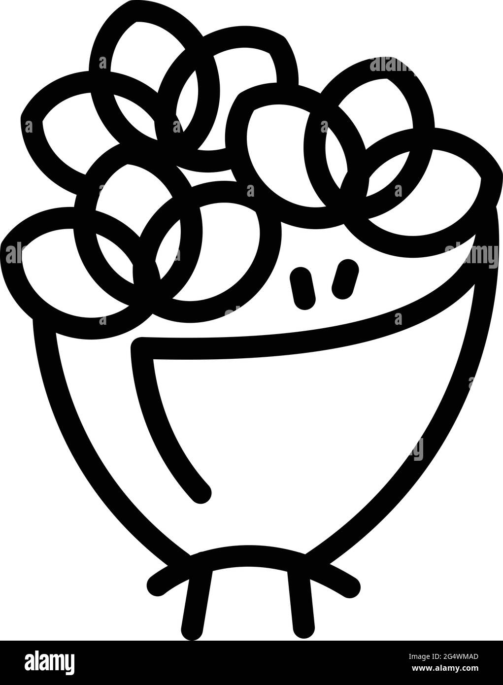 Bloom flower bouquet icon. Outline Bloom flower bouquet vector icon for ...