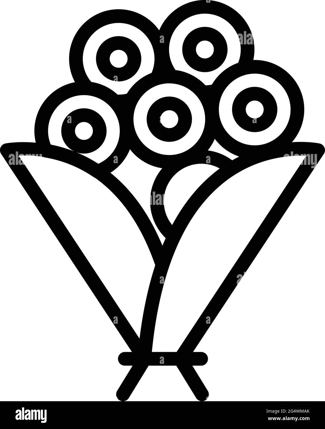 Natural flower bouquet icon. Outline Natural flower bouquet vector icon ...