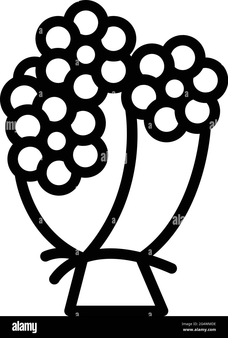 Birthday flower bouquet icon. Outline Birthday flower bouquet vector