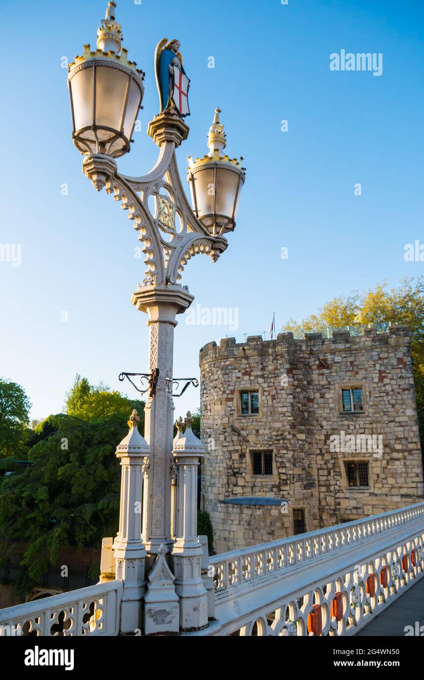 An Ornate Street Lamp on Lendal Bridge in York Stock Photo